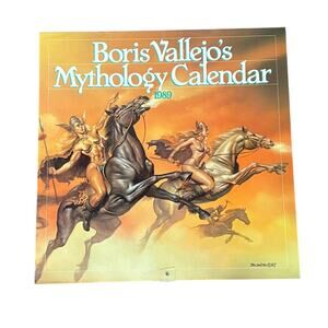 1989 Boris Vallejo Mythology Calendar Unused same dates again in 2034